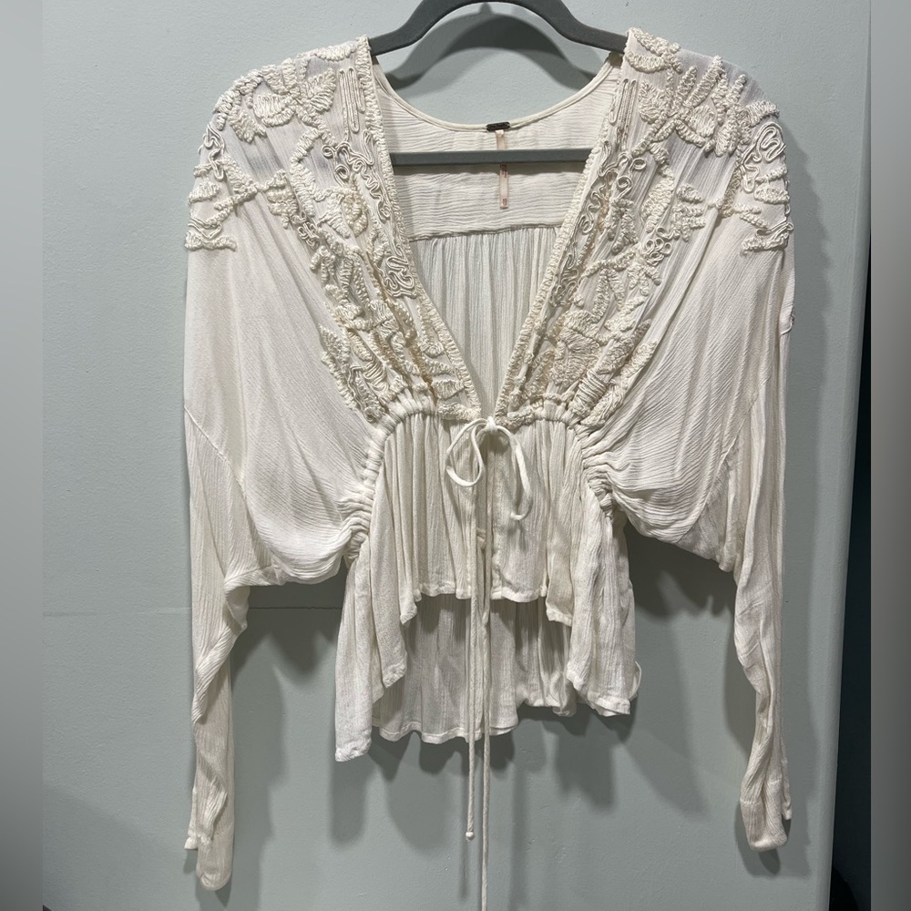 Free People tie front top
